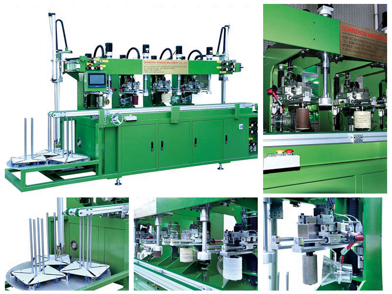 4 stage automatic melamine dinnerware grinding machine