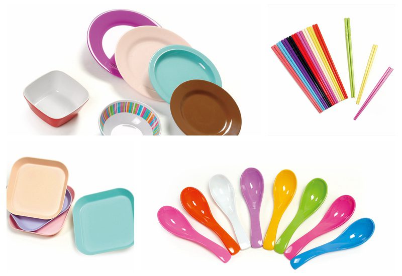 colorful melamine tableware