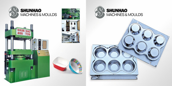 compression molding machine and mould
