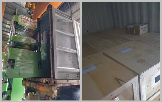 Automatic Melamine Tableware Press Machine and Preheater Shipment