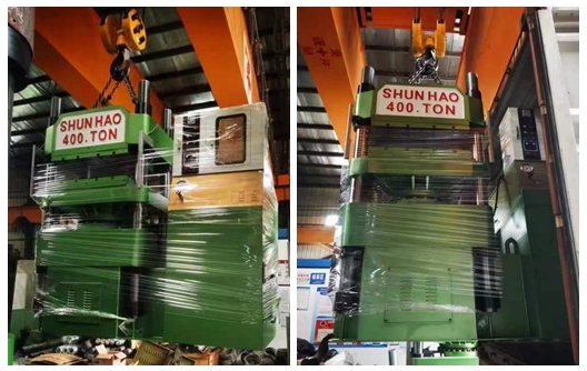 Shunhao Factory 400 Ton Melamine Molding Machine and Moulds Shipment