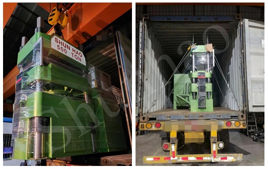Updated Shipment from Shunhao: 500 Tons Melamine Ware Compress Machine and Melamine Dinnerware Preheater Machine